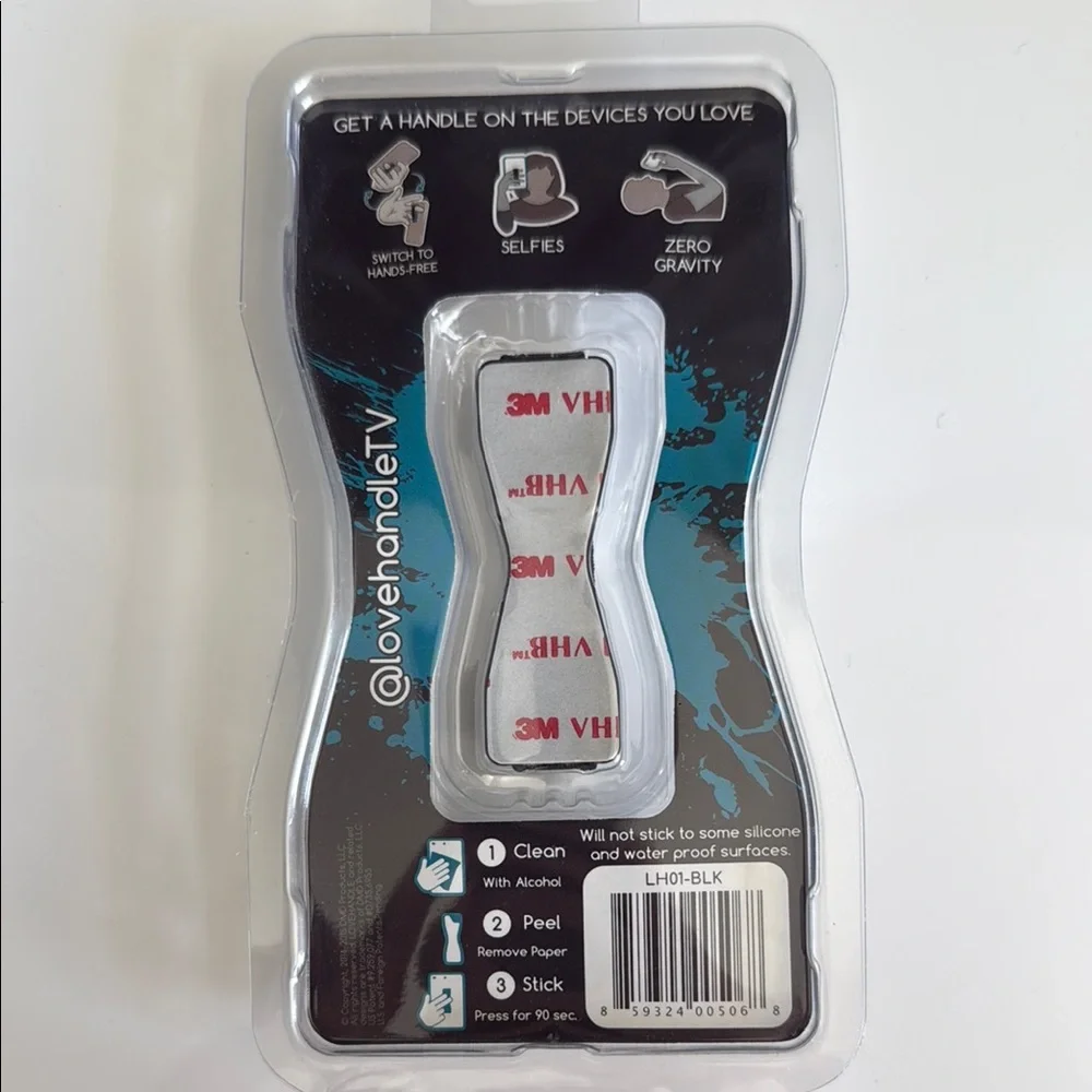 Black Phone Grip Cover Ergonomic Design